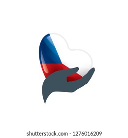 Czechia flag, vector illustration on a white background