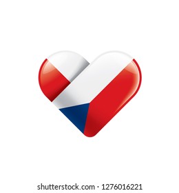 Czechia flag, vector illustration on a white background