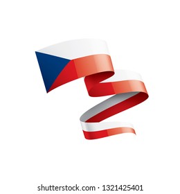 Czechia flag, vector illustration on a white background