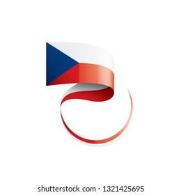 Czechia flag, vector illustration on a white background