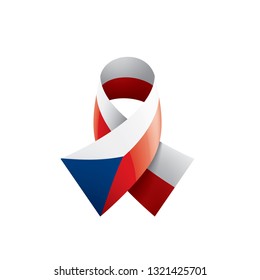 Czechia flag, vector illustration on a white background