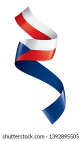 Czechia flag, vector illustration on a white background