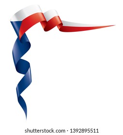Czechia flag, vector illustration on a white background