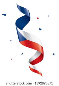 Czechia flag, vector illustration on a white background