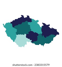 Mapa de la República Checa. Mapa de la República Checa en las principales regiones