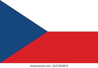 Czechia national flag icon. Czech Republic national flag vector illustration.