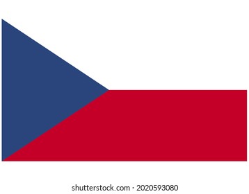Imagen de vector aislado de la bandera nacional checa