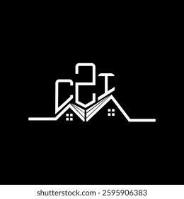 CZI Real State logo design, CZI simple and modern logo. CZI luxurious alphabet design  