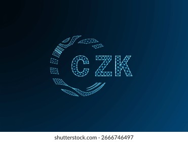 Diseño de Vector de logotipo de letra poli baja CZK. Diseño de logotipo de poliéster inferior CZK. CZK diseño único de logotipo de baja poli.