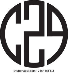 CZP Circle logo design, icon, symbol, vector file