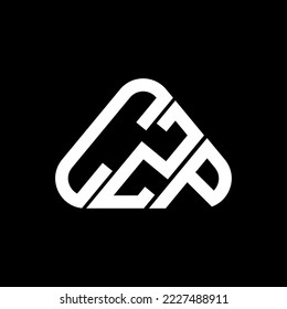 Logo de la letra CZP diseño creativo con gráfico vectorial, logotipo CZP simple y moderno en forma de triángulo redondo.