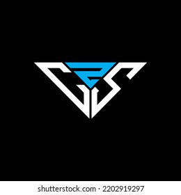 CZS letter logo creative design with vector graphic, CZS simple and modern logo in triangle shape.
