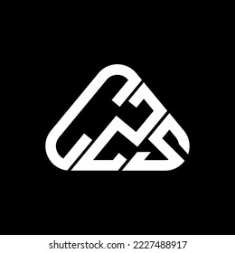 CZS letter logo creative design with vector graphic, CZS simple and modern logo in round triangle shape.