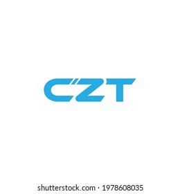 czt letter logo design with a background 
