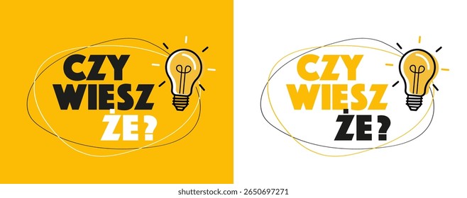 Czy wiesz że?, você sabia? em polonês