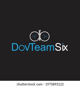 D 6 logo, technology logo
