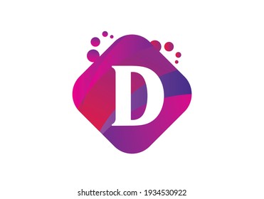 D abstract 3d alphabet company letter logo design vector icon template.