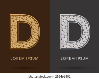 D, Abstract Font, Text, Typography, concept  luxury gold and silver pattern, graphic vector