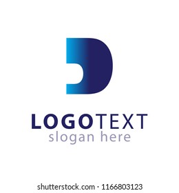 D Abstract Initial letter logo vector
