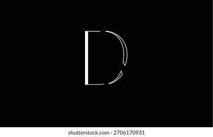 D MONOGRAMA DEL LOGOTIPO DE LA LETRA ABSTRACTAS