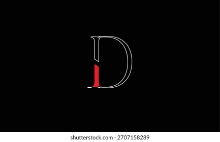 D MONOGRAMA DEL LOGOTIPO DE LA LETRA ABSTRACTAS
