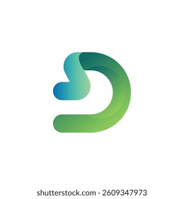 D abstract letter logo template