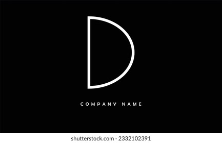 D Monograma del logotipo de las letras abstractas