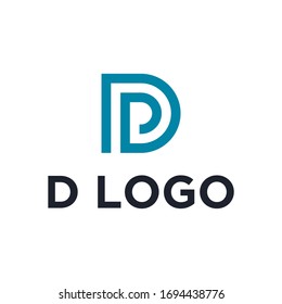 d abstract monoline and elegant logo