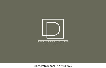 D Abstract Vector Logo Monogram Template