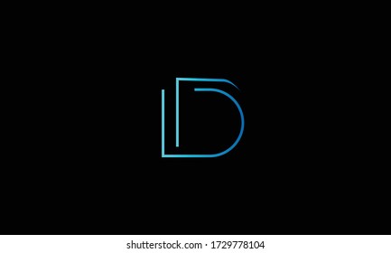 D abstract vector logo monogram template