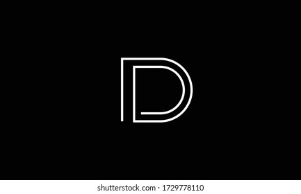 D abstract vector logo monogram template