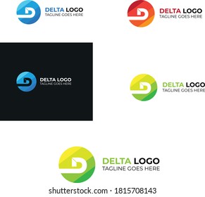 D abstract vector logo,D letter Logo Design fully editable