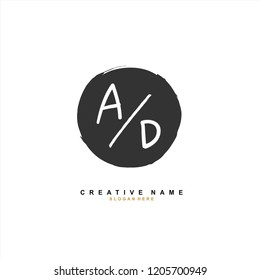 A D AD Initial abstract logo concept vector