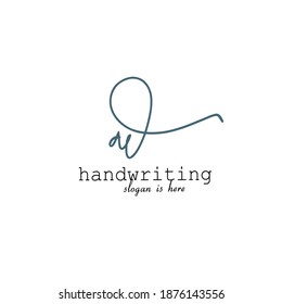 a d y vector inicial de la plantilla de escritura a mano del logotipo. fondo blanco aislado