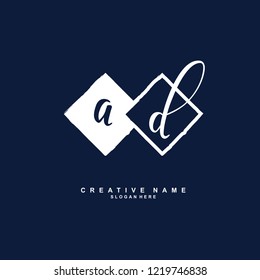 A D AD Initial logo template vector