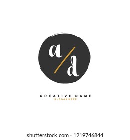 A D AD Initial logo template vector