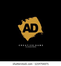 A D AD Initial logo template vector