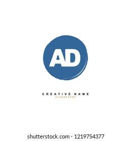 A D AD Initial logo template vector