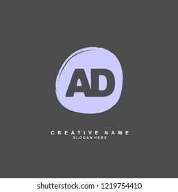 A D AD Initial logo template vector