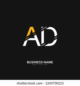 A D AD Logo Letter Design Vector
