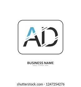 A D AD Logo Letter Design Vector