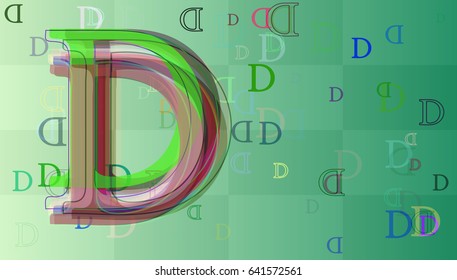 D Alphabet art texture