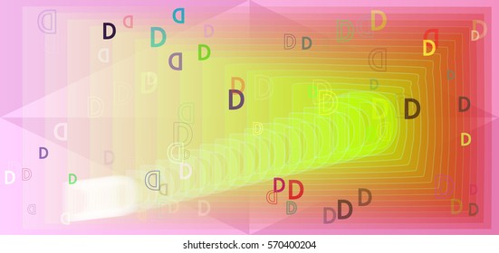 D Alphabet art vector