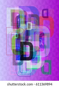 D Alphabet background texture