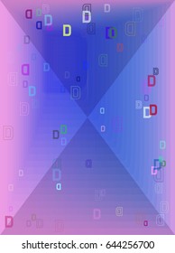 D Alphabet background vector