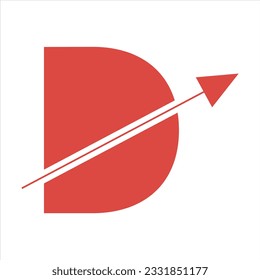 D, Alphabet D, C logo, Font C with Arrow icon