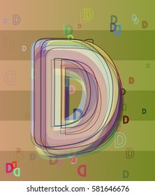 D Alphabet design background