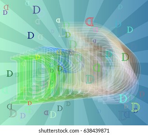 D Alphabet design icon