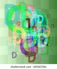 D Alphabet idea vector