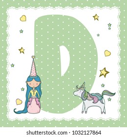 D alphabet letter for kids